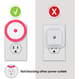 Hjemix | Nattlys plugges inn i veggen [4Pack], nattlys med lysensorer, LED nattlys for barnerommet, baby nattlys, bad natterlys, trappelys, ganglys