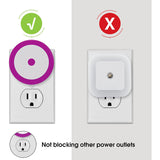 Hjemix | Nattlys plugges inn i veggen [4Pack], nattlys med lysensorer, LED nattlys for barnerommet, baby nattlys, bad natterlys, trappelys, ganglys