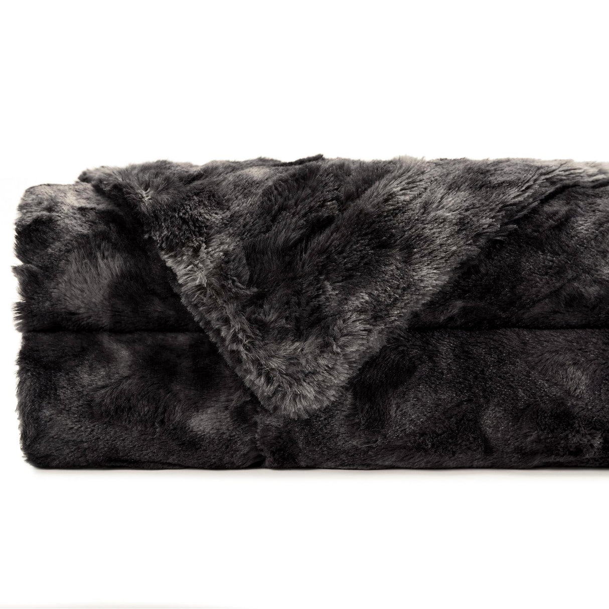 Hjemix | Dobbeltsidig oversized ulv faux fur kastepledd