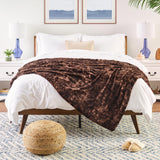 Hjemix | Dobbeltsidig oversized ulv faux fur kastepledd