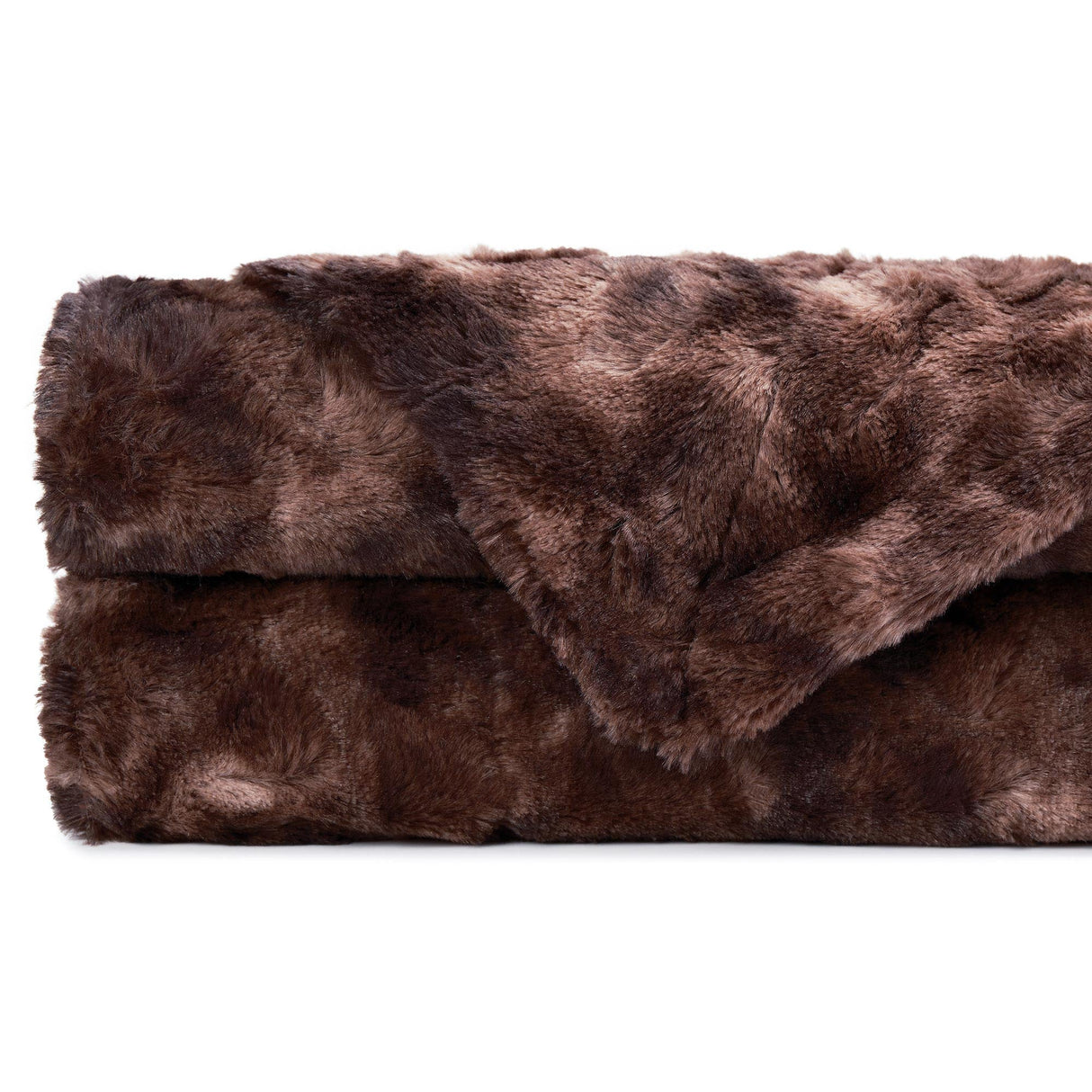 Hjemix | Dobbeltsidig oversized ulv faux fur kastepledd