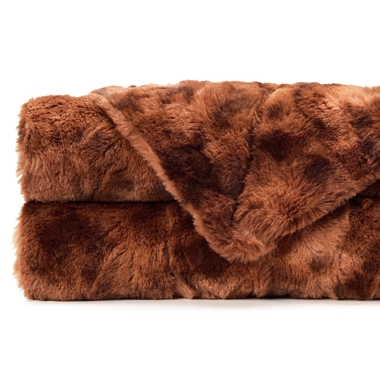 Hjemix | Dobbeltsidig oversized ulv faux fur kastepledd