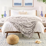 Hjemix | Dobbeltsidig oversized ulv faux fur kastepledd