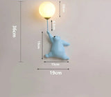 Hjemix | Vegglampe for barnerom | Elegant tegneserievellampe for babysrom