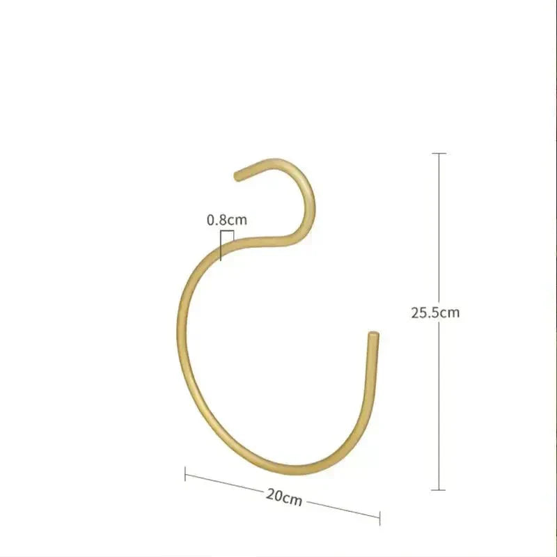 Hjemix | S-formet kleshenger - Elegant og plassbesparende metall garderobe kleshenger (Sett med 5)