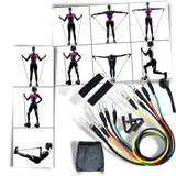 Komplett sett med motstandsbånd (11 deler)