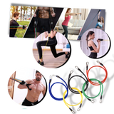 Komplett sett med motstandsbånd (11 deler)