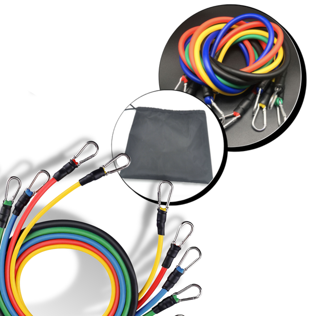 Komplett sett med motstandsbånd (11 deler)