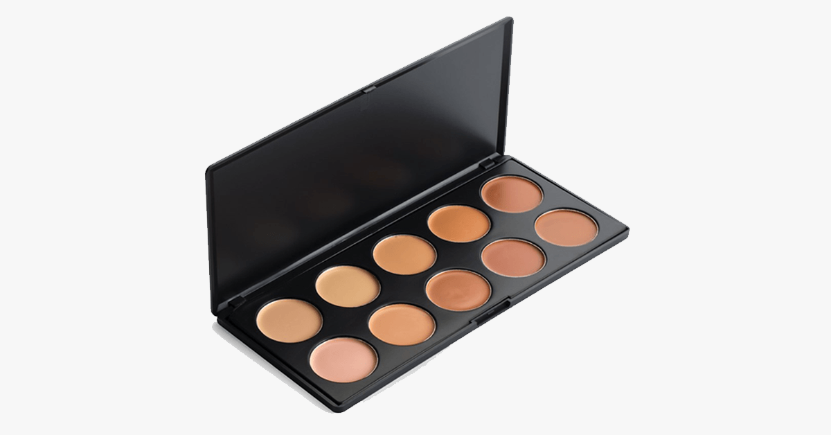Hjemix | 10 Farge Concealer Palett - Magisk skjuler alle dine ufullkommenheter og mørke ringer for å gi deg et feilfritt utseende!