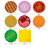 Hjemix | Kreativ Hamburger-form Coaster Sett