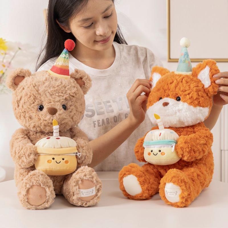 Hjemix | Søt bursdagsbjørn rev plysj