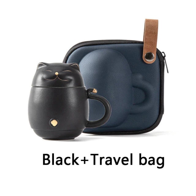 Hjemix | Søt kattekopp laget av keramikk med sil