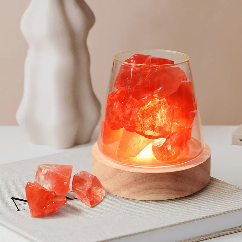 Hjemix | Himalaya Saltlampe - Krystall Nattlys & Aromaterapi Diffuser