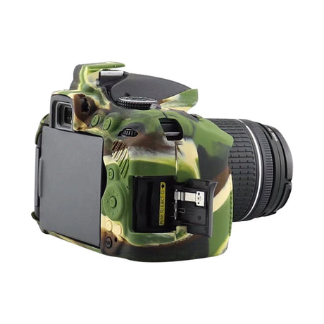 Hjemix | Myk silikonbeskyttelsesdeksel for Nikon D5300 (Kamuflasjemønster)