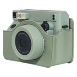Hjemix | For FUJIFILM Instax WIDE 400 Helkropp Skinnveske med Skulderreim (Grønn)