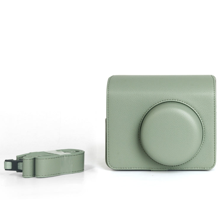 Hjemix | For FUJIFILM Instax WIDE 400 Helkropp Skinnveske med Skulderreim (Grønn)