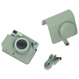 Hjemix | For FUJIFILM Instax WIDE 400 Helkropp Skinnveske med Skulderreim (Grønn)