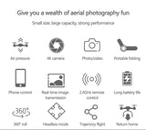 Hjemix | med Kamera Svart 4K Profesjonell HD Kamera WIFI FPV RC Quadcopter Sammenleggbar Helikopter