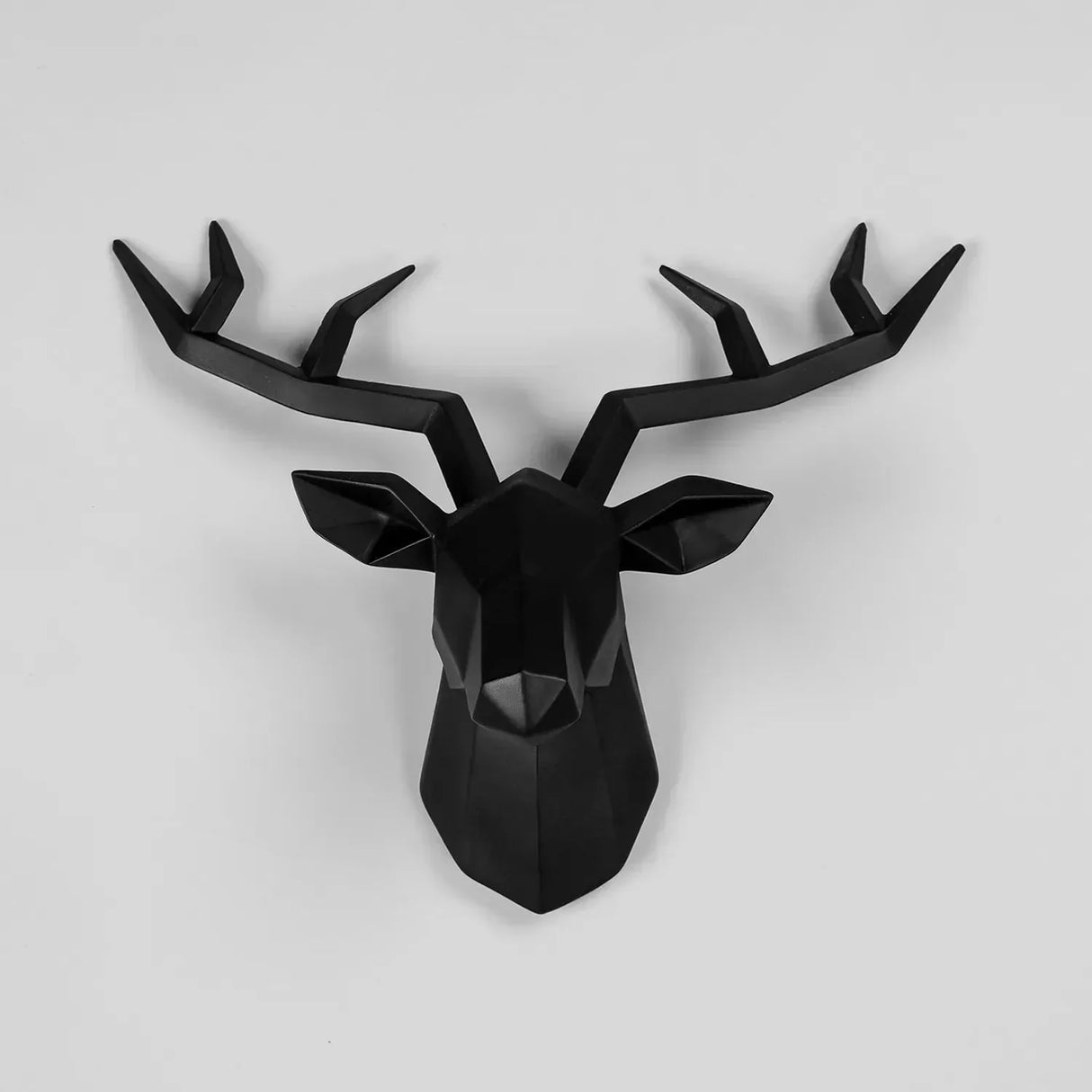 Hjemix | Hjort Hode Skulptur Dyrs Statuett Figurer Veggmontering Kreativ Elg Kunst Gevir Statuett for Kontorinnredning Vegghengende