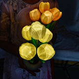 Hjemix | Moderne Kreativ Simulering Tulipan Peony LED Nattlys Bordlampe