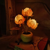 Hjemix | Moderne Kreativ Simulering Tulipan Peony LED Nattlys Bordlampe