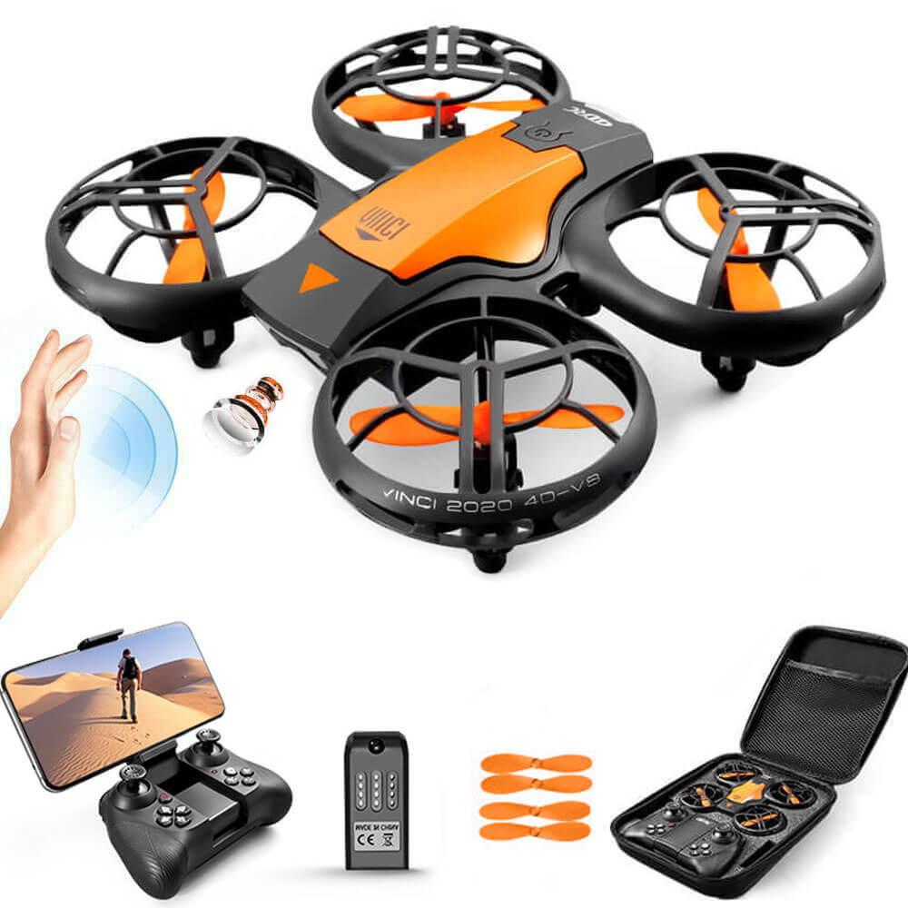 Hjemix | Kamera for Nybegynnere | Flygende RC Quadcopter med Bevegelse og Mobilkontroll