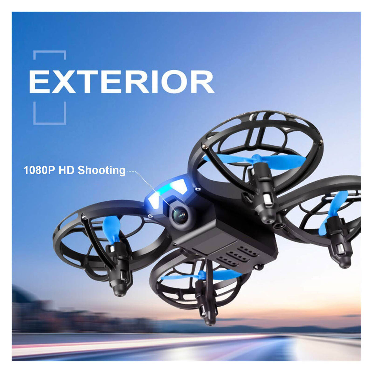 Hjemix | Kamera for Nybegynnere | Flygende RC Quadcopter med Bevegelse og Mobilkontroll