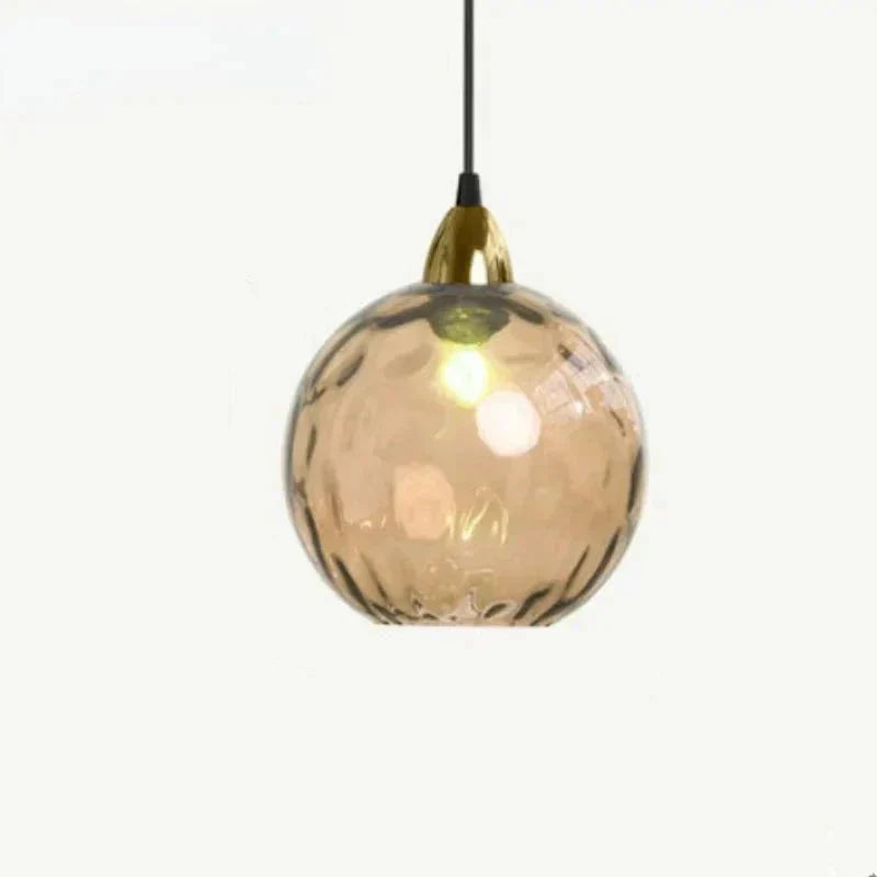 Hjemix | Glasora Pendellampe - Transparent Glassball med LED-belysning