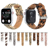 Hjemix | Frerndorf | Hestehår Fluffy Leopardmønster Lærreim for Apple Watch Series 9&8&7 41mm / SE 3&SE 2&6&SE&5&4 40mm / 3&2&1 38mm(1)