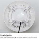 Hjemix | 18x3W ABS plastbassengvegglampe undervannsbelysning (Hvit)
