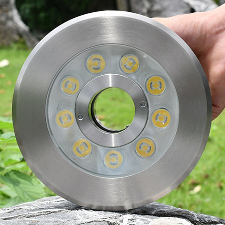 Hjemix | 12W Landskap Fargeforandrende Ring LED Rustfritt Stål Undervann Spotlight (Fargerik)