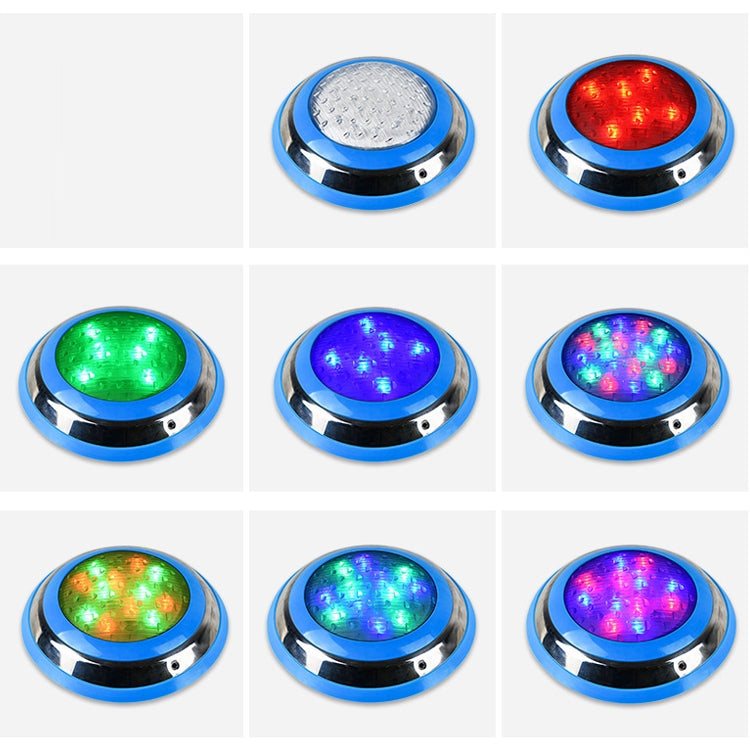 Hjemix | 18W LED Rustfritt Stål Veggmontert Svømmebelysning Landskaps Underwater Light (Fargerik Lys)