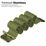 Hjemix | Frerndorf | Milanese rustfritt stål klokkerem for Apple Watch Series 9&8&7 41mm / SE 3&SE 2&6&SE&5&4 40mm / 3&2&1 38mm (Brun)