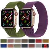 Hjemix | Frerndorf | Milanese rustfritt stål klokkerem for Apple Watch Series 9&8&7 41 mm / SE 3&SE 2&6&SE&5&4 40 mm / 3&2&1 38 mm (Vintage Gold)