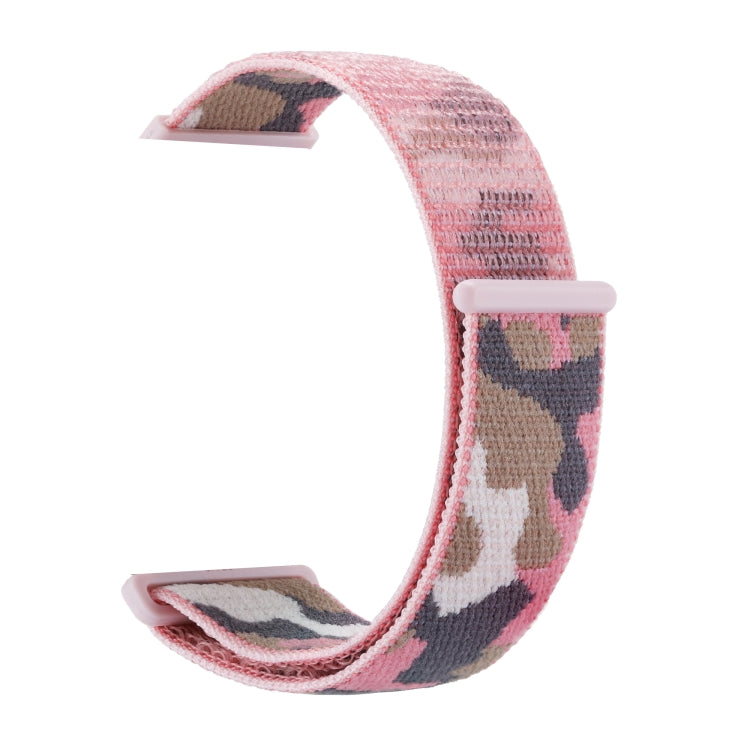 Hjemix | Frerndorf | Nylon Loop Klokkerem for Apple Watch Ultra 49mm & Watch Ultra 2 49mm / Series 9 & 8 & 7 45mm / SE 3 & SE 2 & 6 & SE & 5 & 4 44mm / 3 & 2 & 1 42mm (Rosa Kamuflasje)