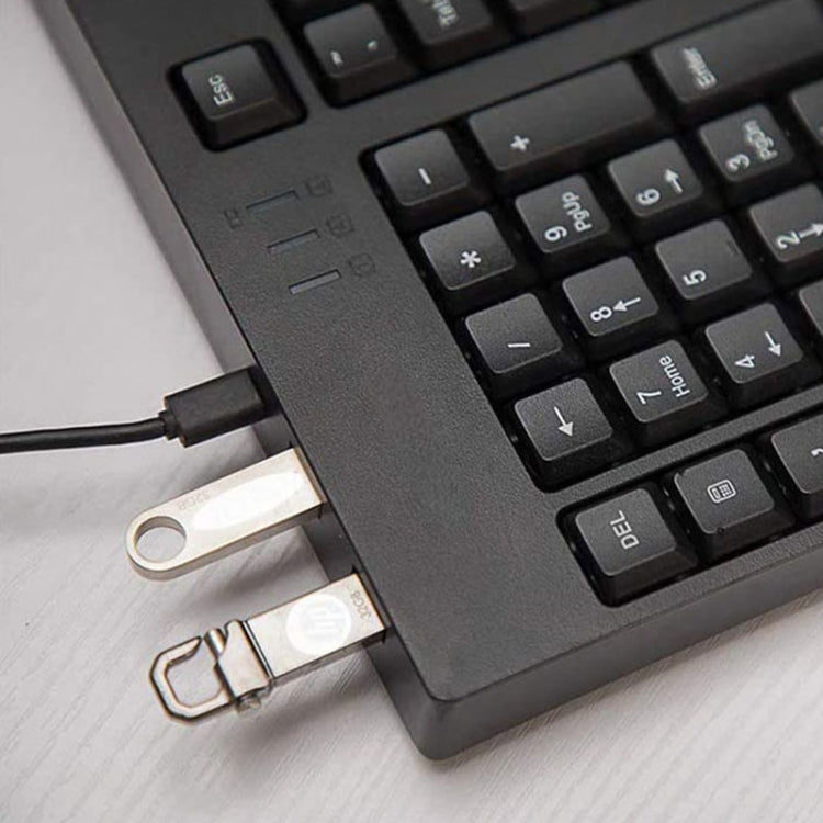 Hjemix | Kablet USB Venstrehendt Tastatur med Dual HUB Funksjon (Svart)