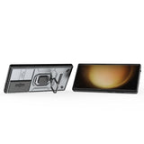 Hjemix | For Samsung Galaxy S24 Ultra 5G Sliding Camshield TPU + PC Støtsikker Telefontaske med Holder (Grå)