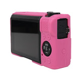 Hjemix | For Canon PowerShot G7 X Mark III / G7X3 Myk silikonbeskyttelsessak med linsehette (Rosa rød)