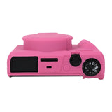 Hjemix | For Canon PowerShot G7 X Mark III / G7X3 Myk silikonbeskyttelsessak med linsehette (Rosa rød)