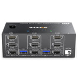 Hjemix | KC-KVM203DH 8K 30Hz USB3.0 DP+DP+HDMI Triple Monitors KVM Switch, AU Plugg
