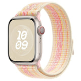Hjemix | For Apple Watch Series 5 40mm Loop Nylon Klokkerem (Starlight Gul Rosa)