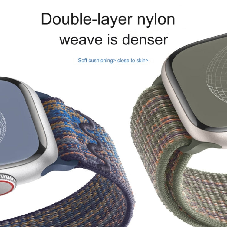 Hjemix | For Apple Watch Series 5 40mm Loop Nylon Klokkerem (Starlight Gul Rosa)