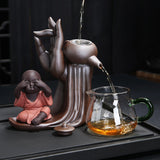 Hjemix | Ebony Te Seremoni Tilbehør Seks Herrer Sett Lilla Tone Te Sett Te Skap Filter Liten Munk Dekorasjon