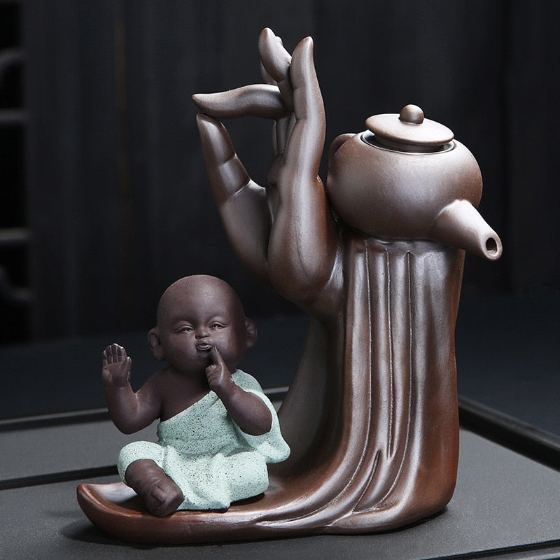 Hjemix | Ebony Te Seremoni Tilbehør Seks Herrer Sett Lilla Tone Te Sett Te Skap Filter Liten Munk Dekorasjon