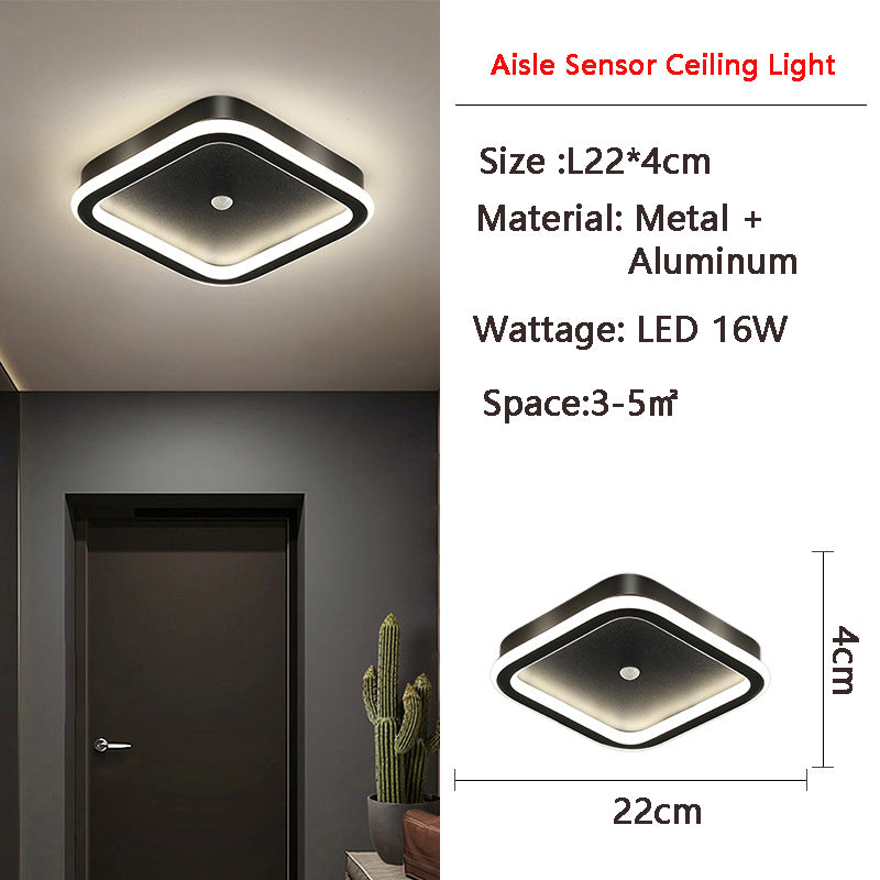 Hjemix | MotionGlide PIR Bevegelsessensor LED Taklampe | Smart Belysning | Energisparende | Perfekt for Gang & Bad