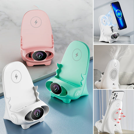 Hjemix | Mini Chair Trådløs Hurtiglader Multifunksjonell Telefonholder