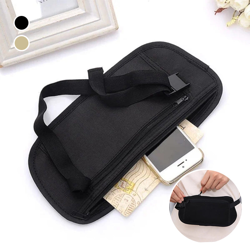 Hjemix | Sport Hip Bag Justerbar med Glidelåslommer