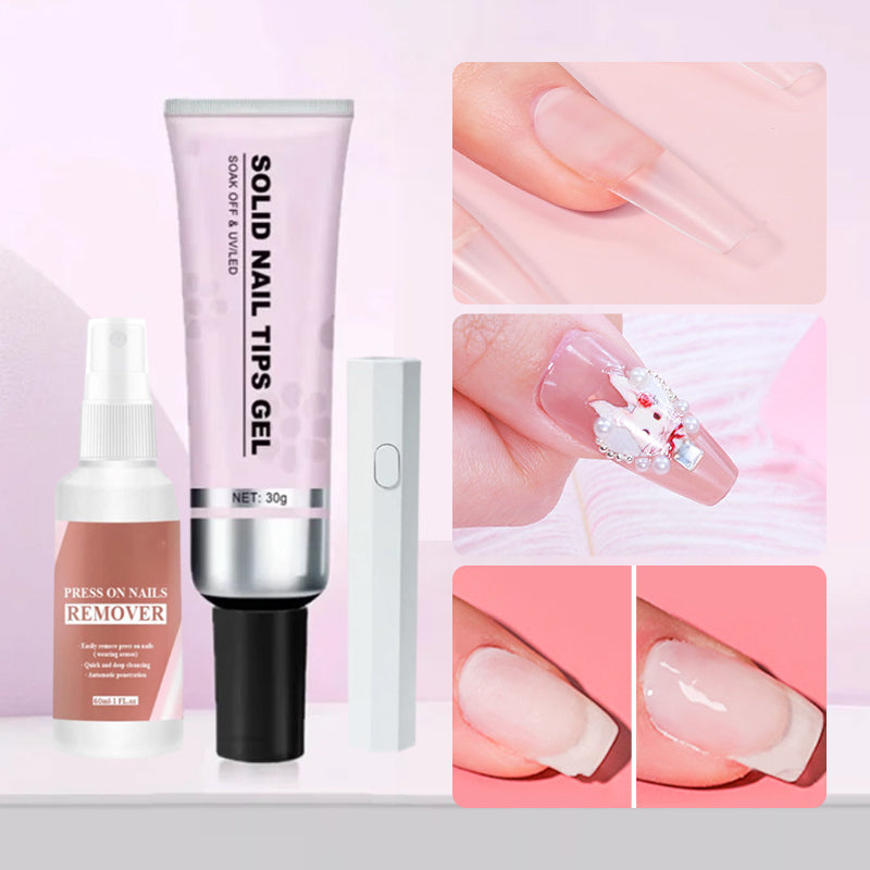 Hjemix | Magic Solid Nail Glue Set 3-i-1 Neglekunstsett