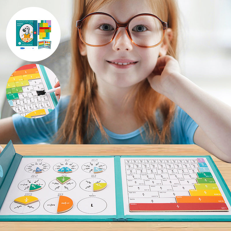 Hjemix | Montessori Utdanningsbok Brøk Graf for Barn
