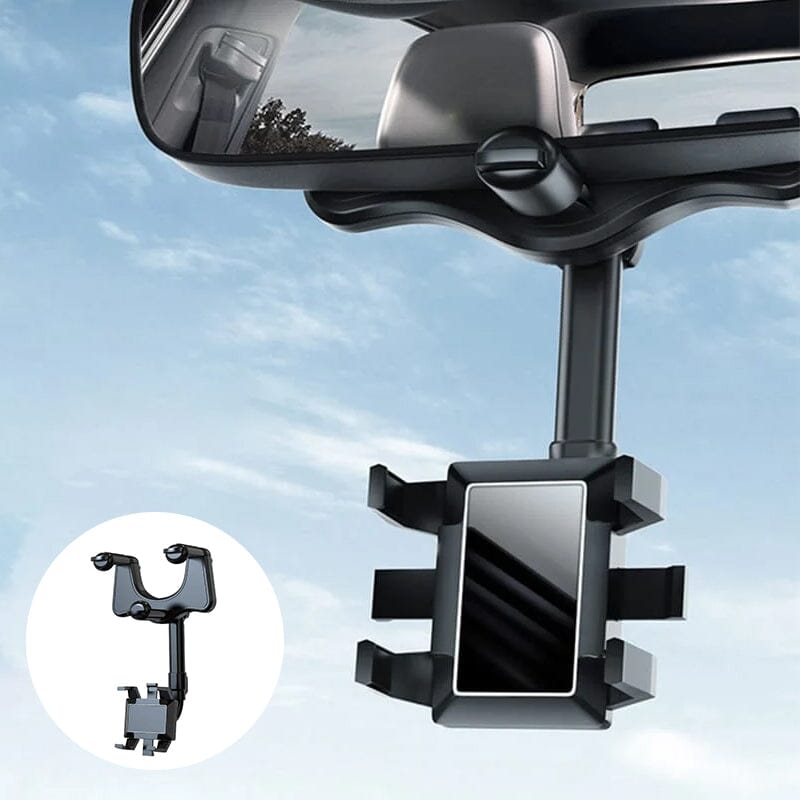 Hjemix | Multifunksjonell 360 Rotérbar Bil Bakspeil Telefonholder